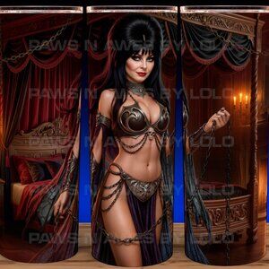 Sexy Elvira Mistress of the Dark in Gothic Bedroom Cup Mug Tumbler 20oz